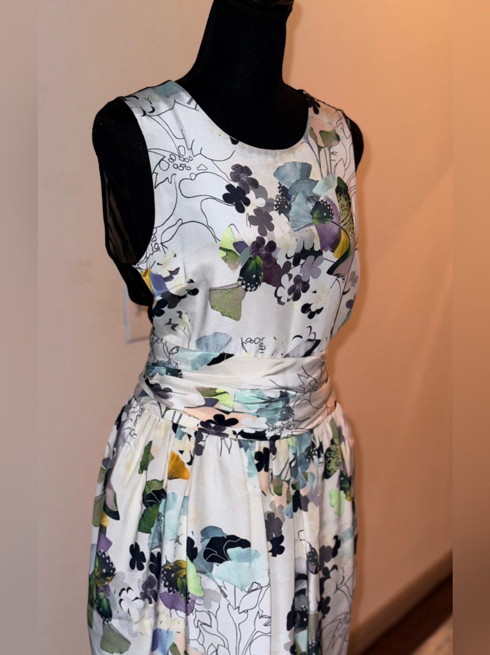 3.1 Phillip Lim Black and White Floral-Print Dress